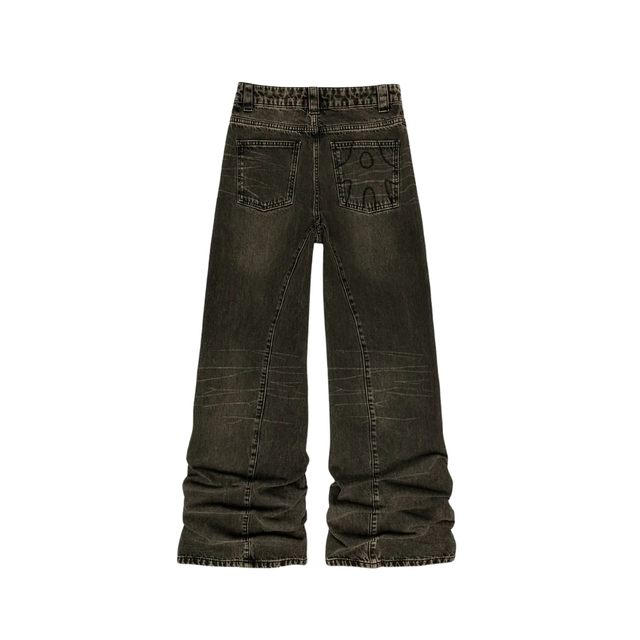 JESSIE PLEATED JEANS HVY STONEWASH
