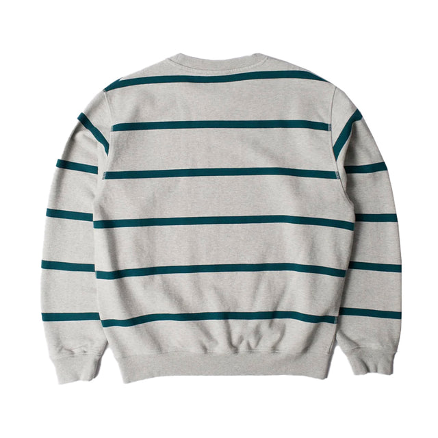 PRISTINE STRIPER CREW NECK SWEATSHIRT - HEATHER