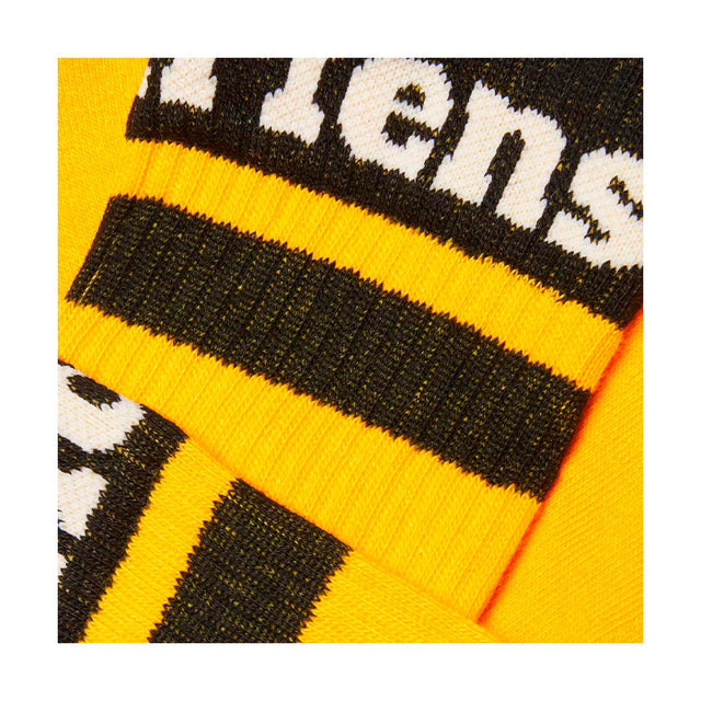 Athletic Logo Sock Yellow Organic Cotton Blend