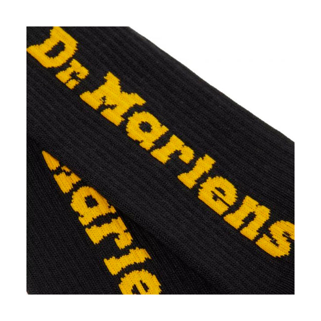 Vertical Sock Black Organic Cotton Blend