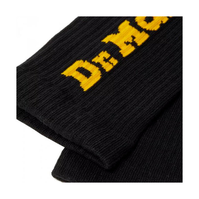 Vertical Sock Black Organic Cotton Blend