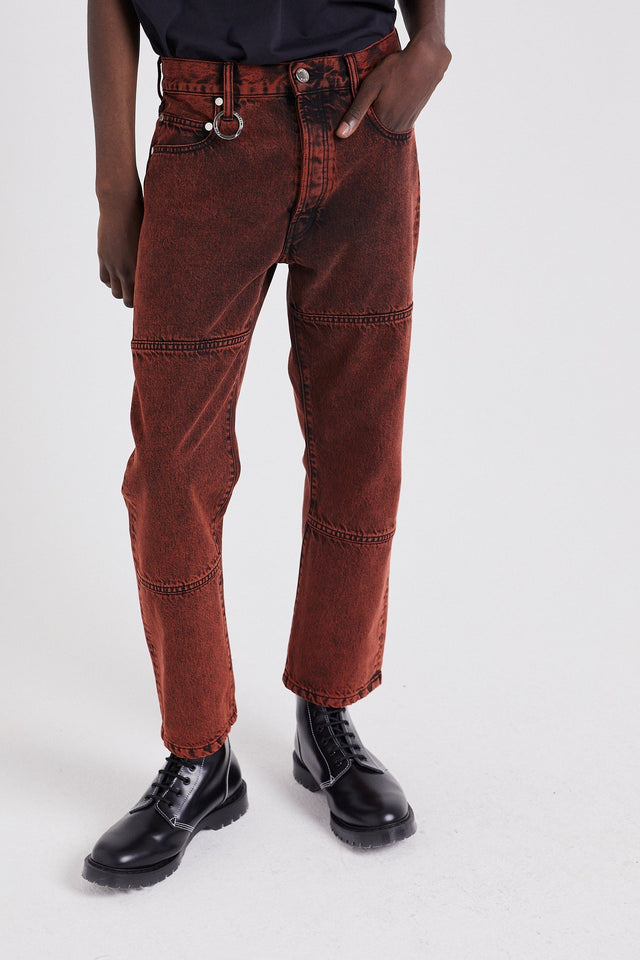 MEN / DENIM PANT CORNER DENIM OVERDYED ORANGE