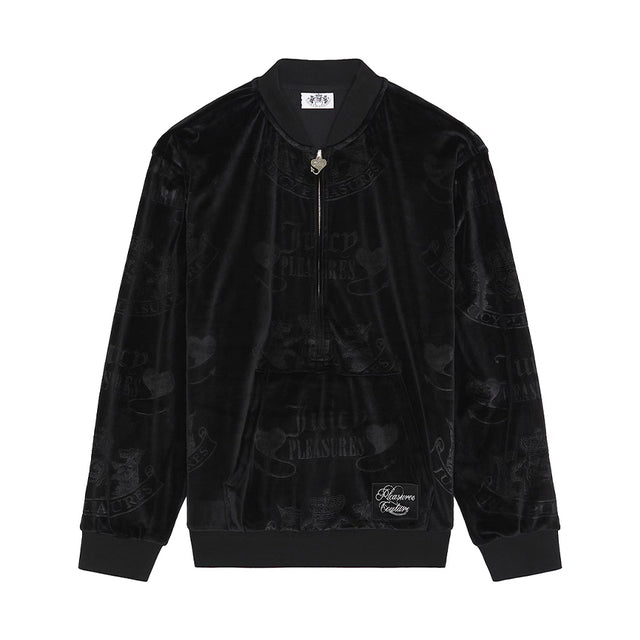 CREST VELOUR QUARTER ZIP HOODIE