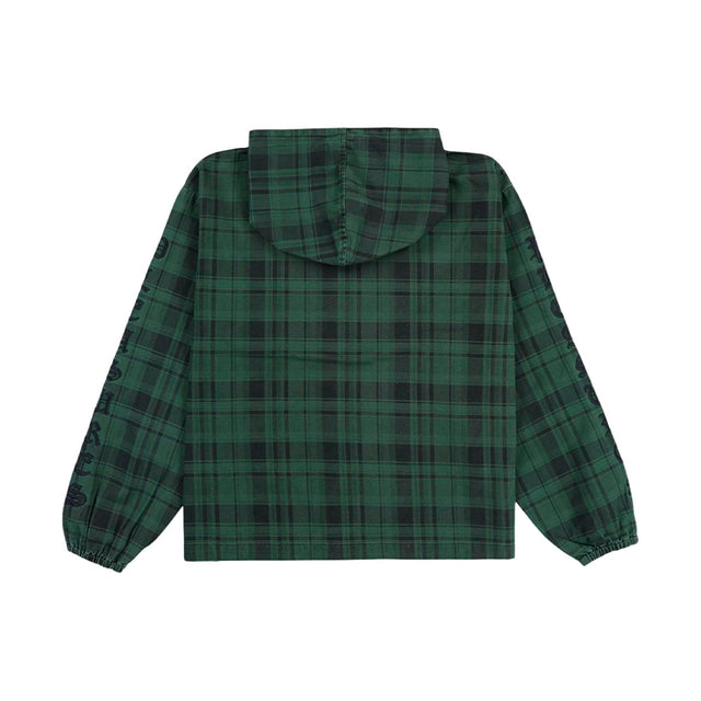 DEDICATE PLAID ZIP PONCHO
