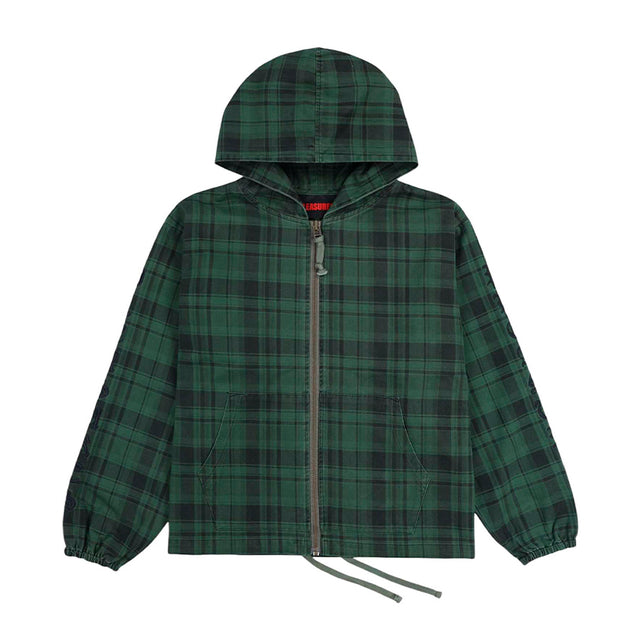 DEDICATE PLAID ZIP PONCHO