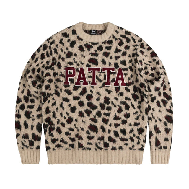 Patta Leopard Brushed Knitted Sweater