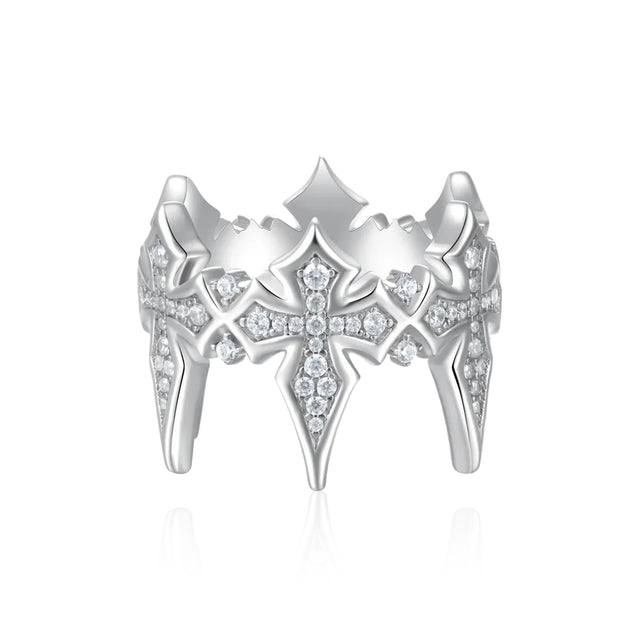 APORRO CROWNED CROSS RING