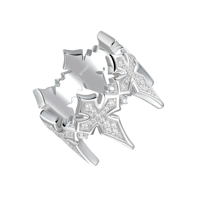 APORRO CROWNED CROSS RING