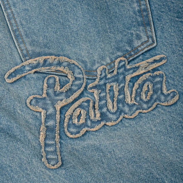 PATTA AQUA WHISKERS STRAIGHT LEG DENIM PANTS