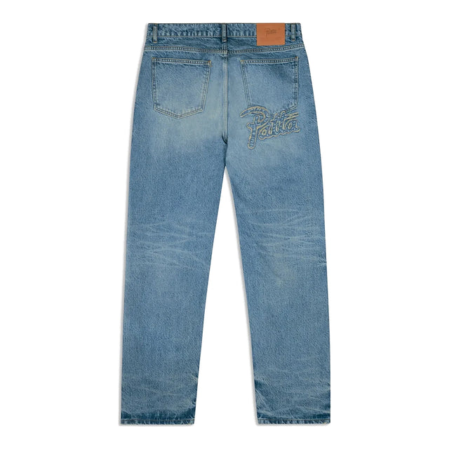 PATTA AQUA WHISKERS STRAIGHT LEG DENIM PANTS