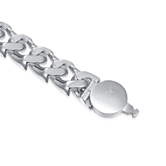 APORRO WONG Ⅱ RIDGE ICED OUT CUBAN BRACELET - 12MM