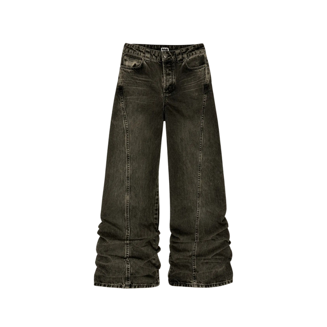 JESSIE PLEATED JEANS HVY STONEWASH