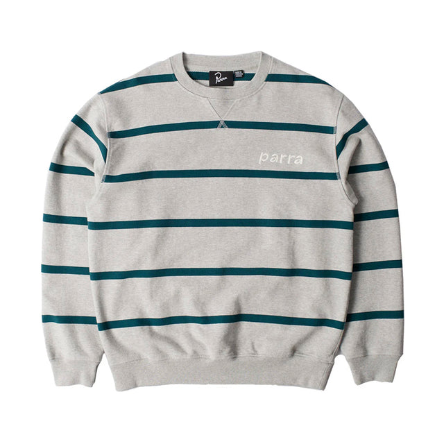PRISTINE STRIPER CREW NECK SWEATSHIRT - HEATHER