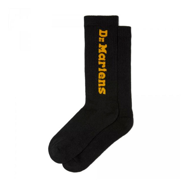 Vertical Sock Black Organic Cotton Blend