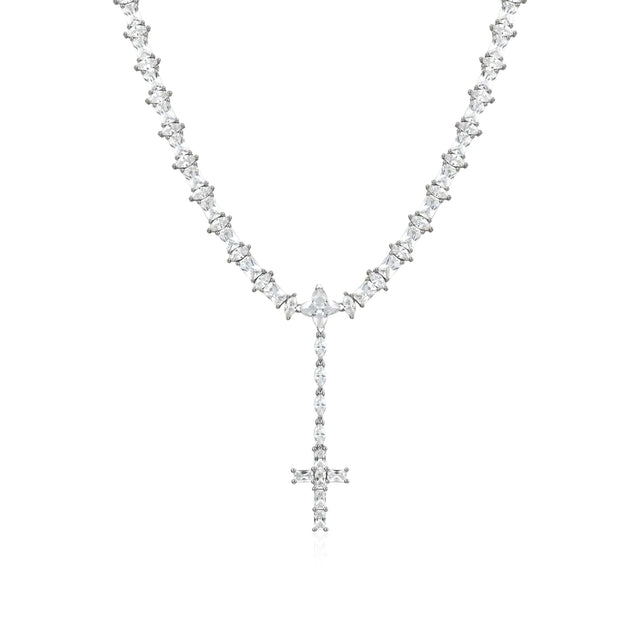 APORRO ICED DIVINE ROSARY NECKLACE