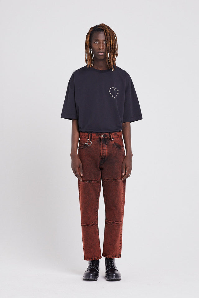 MEN / DENIM PANT CORNER DENIM OVERDYED ORANGE