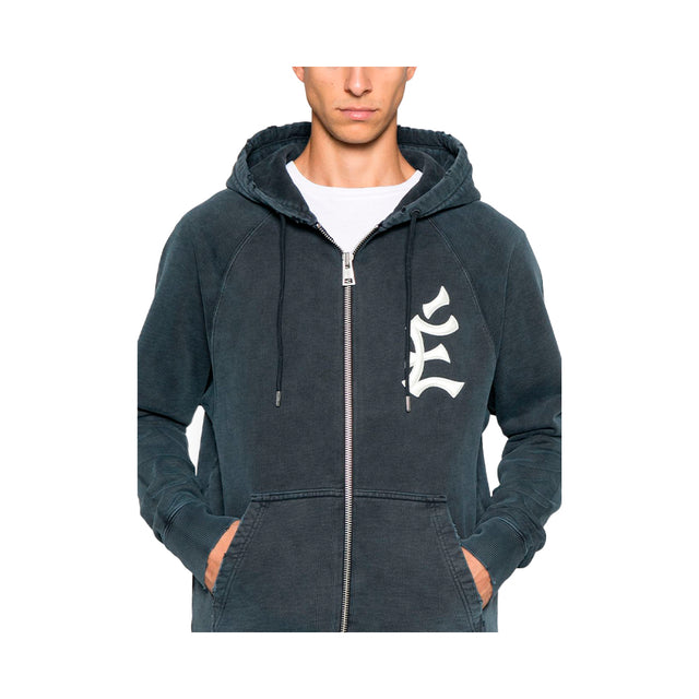 LOOSE ZIPPED HOODIE EMB