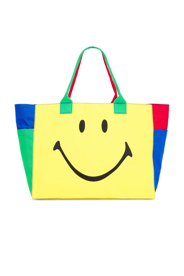 SMILEY COLORBLOCK TOTE BAG