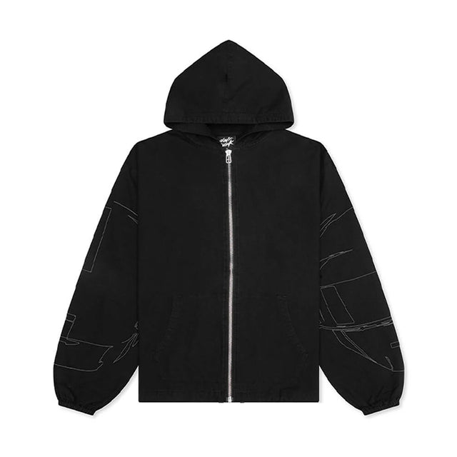 DIGITAL ZIP PONCHO HOODIE
