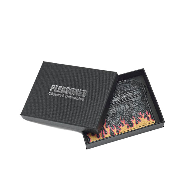 LEATHER CARD HOLDER w/ CHAIN