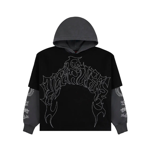 DRAGON LAYERED HOODIE FADED