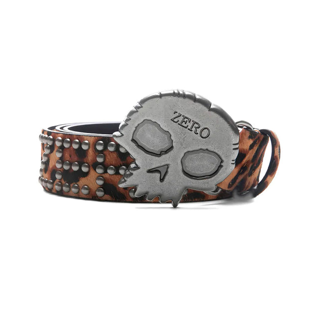 LEOPARD STUDDED BELT