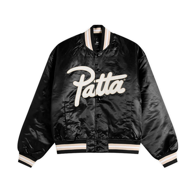 Patta Script Logo Satin Varsity Jacket