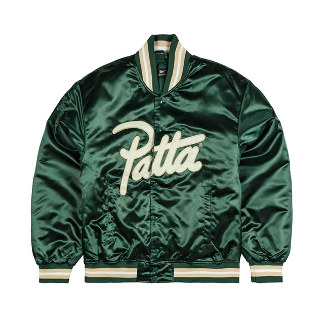 Patta Script Logo Satin Varsity Jacket