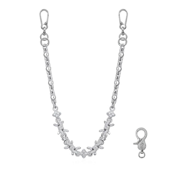 APORRO BARBED CLOVER CHAIN & WALLET CHAIN