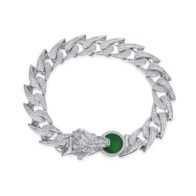 APORRO WONG Ⅱ RIDGE ICED OUT CUBAN BRACELET - 12MM
