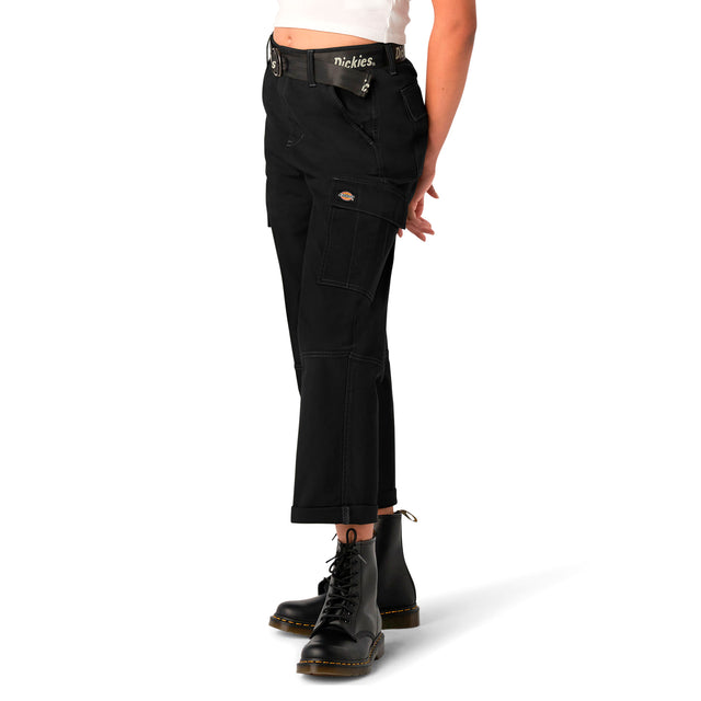 W CONTRAST CROPPED CARGO PANT