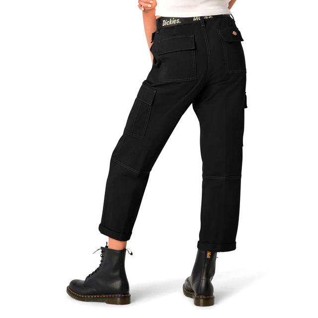 W CONTRAST CROPPED CARGO PANT