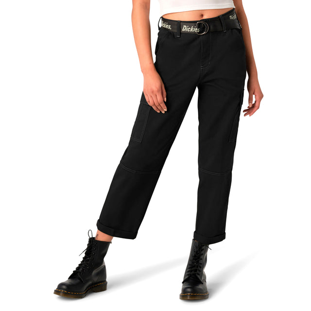 W CONTRAST CROPPED CARGO PANT